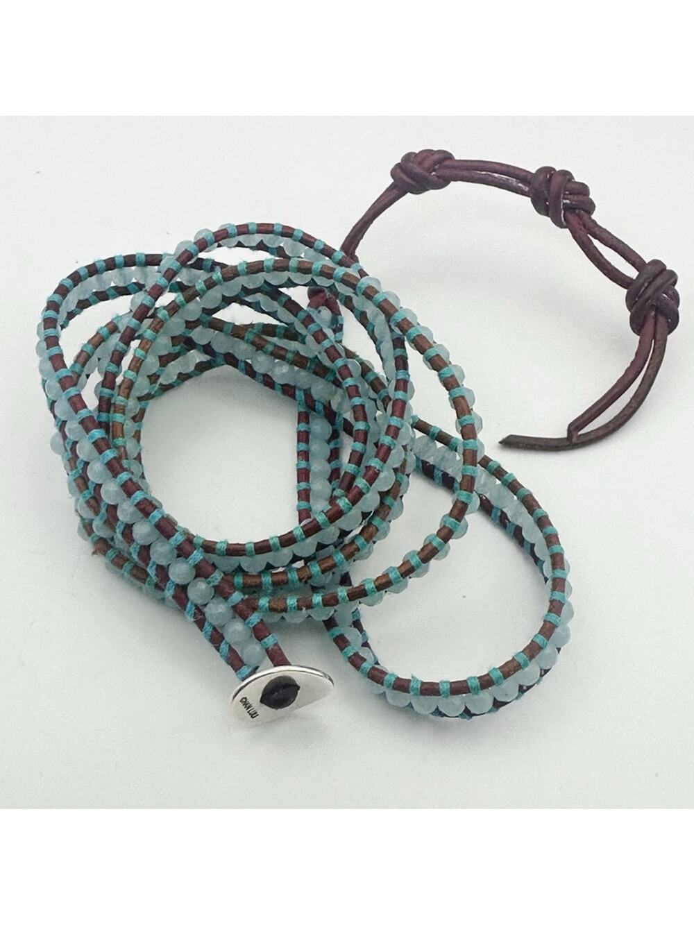 Chan Luu Leather Wrap Bracelet Designer Jewelry Boho Bohemian Sterling Silver